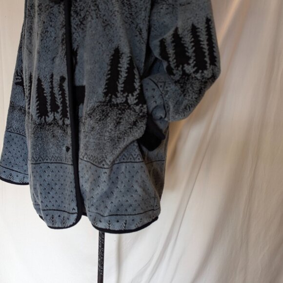 NORDIC LIGHTS Womens Reversible Fleece Jacket Aztec Winter Mountain MEDIUM - Picture 5 of 11